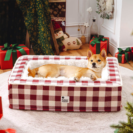 Tartan Calm Cozy Dog Bed